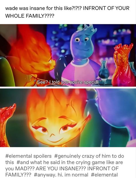 Fireboy And Watergirl Fanart, Elementals Ember And Wade, Elemental Movie Quotes, Ember X Wade Fanart, Wade And Ember, Ember And Wade, Ember And Wade Fanart, Elemental Movie Fanart, Elemental Ember Fanart