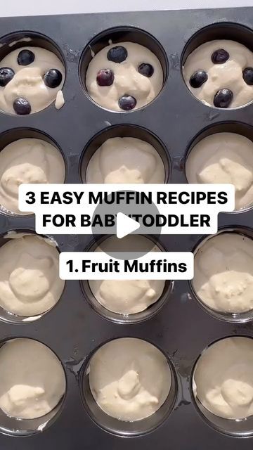 Muffins For 12 Month Old, Toddler Snack Mix Ideas, Healthy Toddler Muffins, Easy Muffin Recipes, Recipes For Baby, Healthy Muffins For Kids, Muffin Pan Recipes, Toddler Muffins, Family Meal Prep