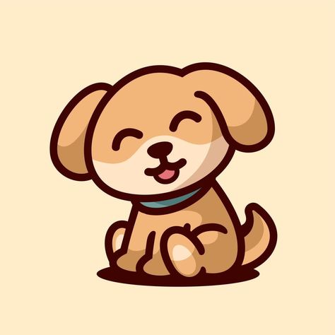 diseño de logotipo de dibujos animados de mascota de perro lindo, estilo de diseño plano Cartoon Dogs Cute, Cute Puppy Cartoon, Kawaii Dog Illustration, Dog Cartoon Character, Cute Dog Vector, Cartoon Logo Design, Perfume Dior, Dog Mascot, Kawaii Dog Sticker