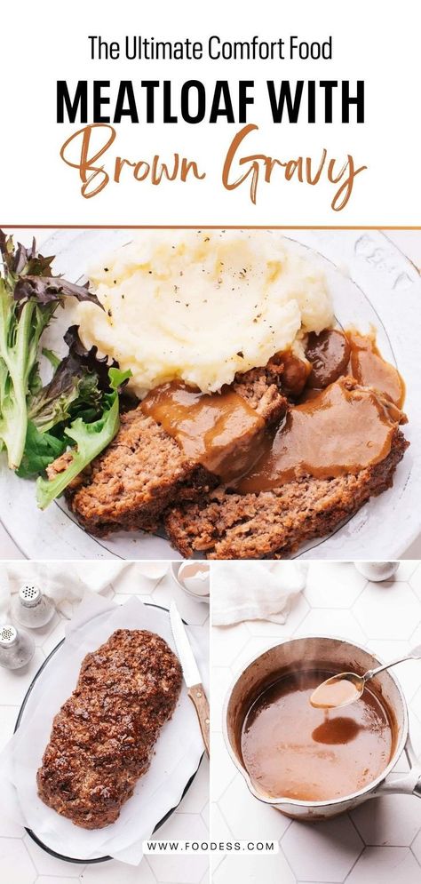 Gravy For Meatloaf, Meatloaf With Brown Gravy, Meatloaf And Gravy, Meatloaf Gravy, Brown Gravy Meatloaf, Juicy Meatloaf, Meatloaf With Gravy, The Best Meatloaf Recipe, Moist Meatloaf