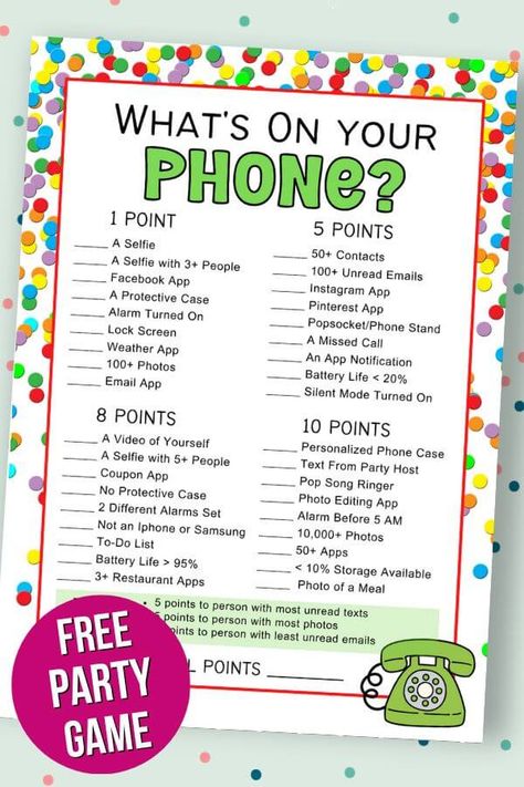 Whats On Your Phone Bridal Shower Game, Games To Play While In The Hospital, Whats On My Phone Game Questions, What Is On Your Phone Game, Birthday Party Games Printable, Whats In Your Phone Game Printable Free, Baby Shower Game What’s On Your Phone, Cell Phone Games For Party, Whats On Your Phone Game Free Printable