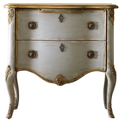 Georgian Kitchen, 2 Drawer Dresser, French Dresser, Gold Leafing, Solid Wood Dresser, Wooden Vanity, Russel Wright, Shabby Chic Dresser, Accent Chests And Cabinets