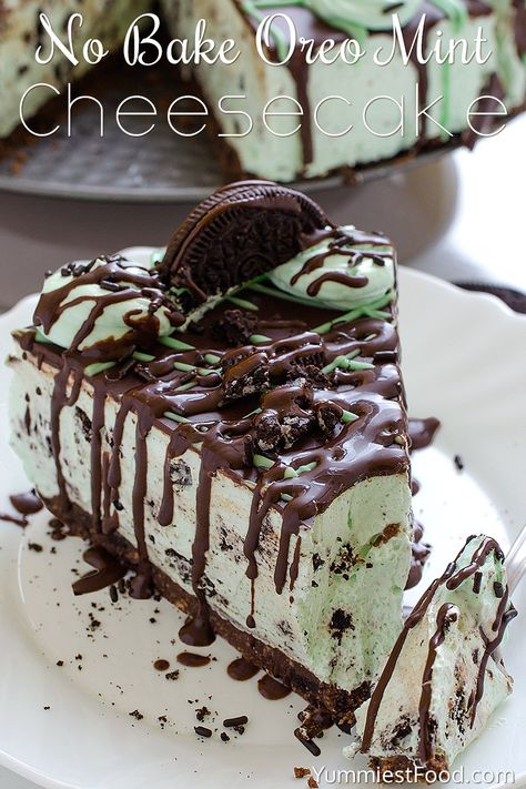 Mint Chocolate Cheesecake Recipes, Andes Cheesecake, Mint Cheesecake Recipes, Andes Mint Cheesecake, Best No Bake Cheesecake, Mint Chocolate Desserts, Mint Chocolate Cheesecake, Mint Desserts, Mint Cheesecake