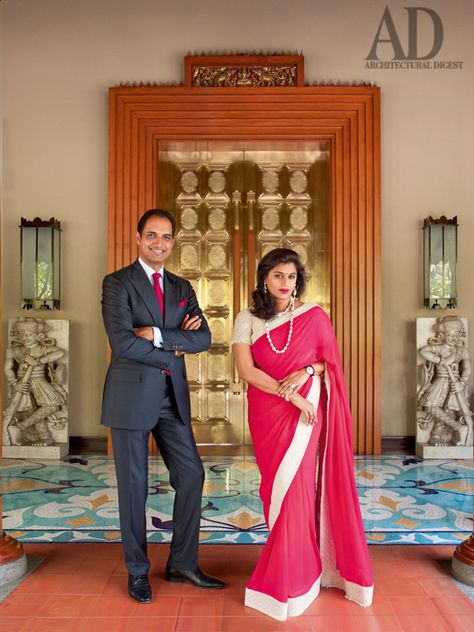 Pinky and GV Sanjay Reddy's Hyderabad home is a luxurious oasis in the city | Architectural Digest India Pinky Reddy House, Luxury Indian Home Interiors, Luxury Indian Homes, Hyderabad Homes, Indian Style Living Room, Chettinad House, Room Partitions, Tranquil Home, Vastu House