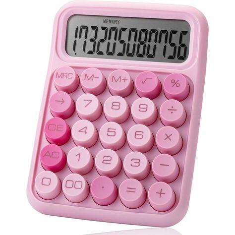 Mechanical Switch Calculator, 12 Digits, Large LCD Display, Pink Calculator Big Buttons, Mechanical Calculator, Calculators Desktop Calculator, Cute Calculator, Aesthetic Calculator Pink Calculator Aesthetic, Aesthetic Calculator, Pink Calculator, Cute Calculator, Middle School Supplies, Mechanical Calculator, Scientific Calculators, Bedroom Stuff, Love Calculator