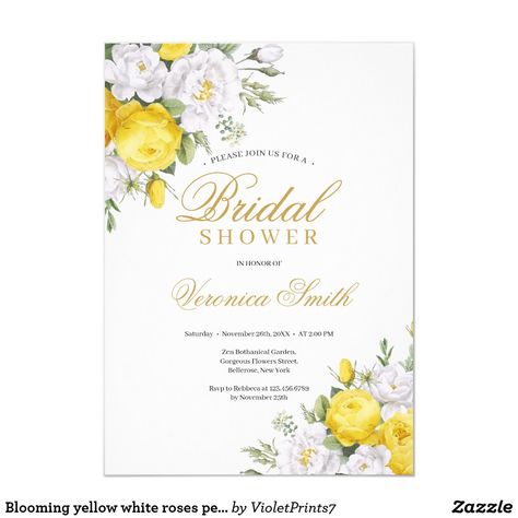 Yellow Bridal Shower Invitations, Romantic Bridal Shower, Boho Bridal Shower Invitations, Bridal Shower Inspo, Invitation Elegant, Bridal Invitations, Gold Calligraphy, Boho Bridal Shower, Floral Bridal Shower Invitations