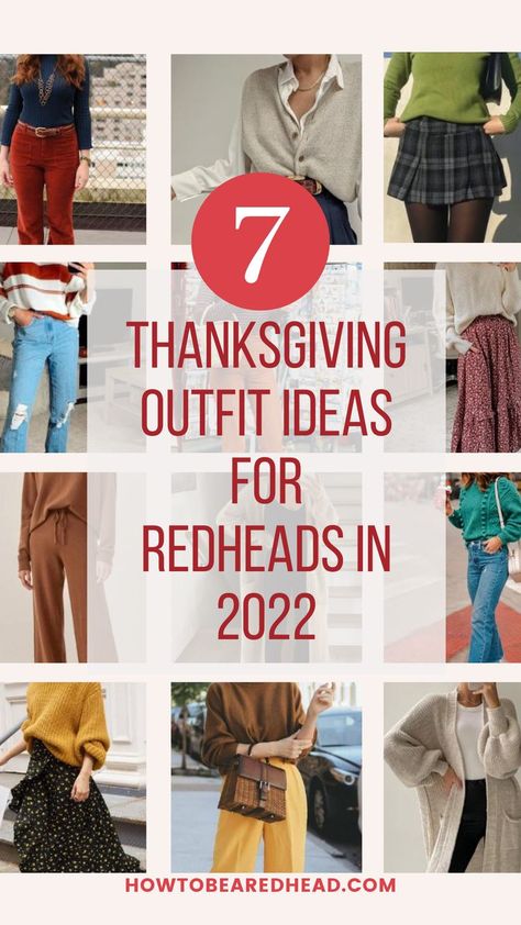 Do you know what you’re wearing to Thanksgiving dinner this year? Here are 7 outfits ranging from dressed up to casual to get you inspired for your own Thanksgiving look: Thanksgiving Outfit Ideas, Thanksgiving Outfit, Do You Know What, Thanksgiving Dinner, Redheads, This Year, Holiday Season, Outfit Ideas, Thanksgiving