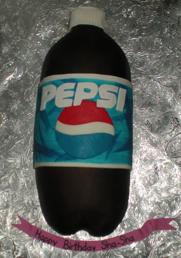 Pepsi Bottle by CakeFreak, via Flickr Pepsi Bottle, Different Types Of Cakes, Bottle Cake, Cake Pop Decorating, Cake Shapes, Types Of Cakes, Pepsi Cola, Novelty Cakes, Baking Cupcakes