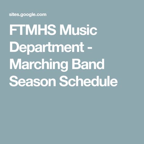 FTMHS Music Department - Marching Band Season Schedule Homecoming Games, Band Camp, Pep Rally, Color Guard, Marching Band, Percussion, 2023 2024, Band, Music