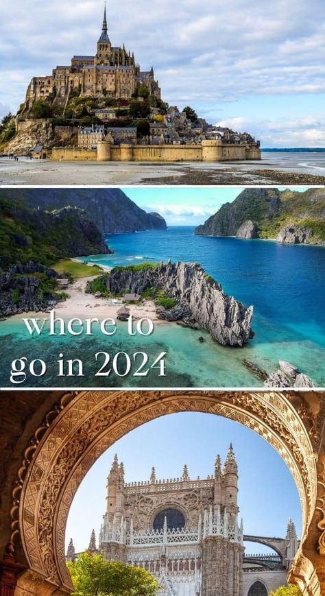 Where to Travel in 2024 | Here are 10 awesome ideas for 2024 travel destinations...from stunning landscapes to fascinating culture, epic train trips to quiet roadtrips & more! Explore Brittany and Andalusia, island hop through the Phillippines, roadtrip through New Mexico & more ideas for where to go this year. #2024travel #travelideas #travelinspiration Best Travel Destinations 2024, Planning Trips, Train Trips, 2024 Travel, Dream Trips, Road Trip Routes, Solo Trip, Stunning Landscapes, Where To Travel