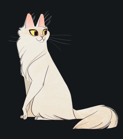 Turkish Angora August 2017 Heddar Sketch, Daily Cat Drawings Character Design Animals, Animals Character Design, Daily Cat Drawings, Animation Animals, Concept Art Landscape, Turkish Angora Cat, Angora Cats, Cat Drawings, Sketch Daily