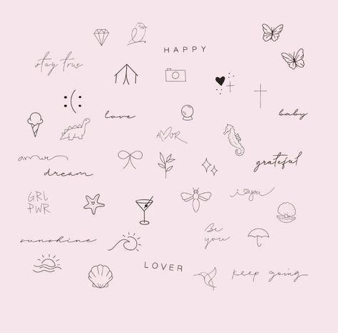 Tiny Tattoos Sayings, Maching Tattoos, Cozy Cuddles, Nails Tattoo, Small Girly Tattoos, Handpoke Tattoo, Small Pretty Tattoos, Tiny Art, Petite Tattoos