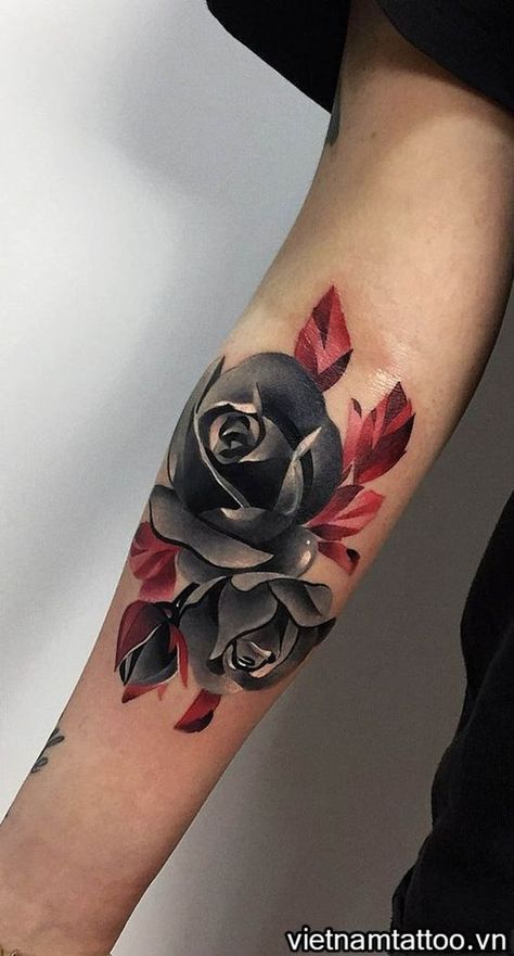 The black rose tattoo is widespread, but do you know its meaning? In the article, you will find the answer to this question and many ideas for such a tattoo. Watercolor Rose Tattoo, Rose Tattoo Cover Up, Tatuaje Cover Up, Black Rose Tattoo, Rose Tattoo Ideas, Cover Up Tattoos For Women, Best Cover Up Tattoos, Watercolor Rose Tattoos, Rose Tattoos For Men