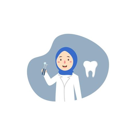 girl wearing hijab flat dentist character Wearing Hijab, Blue Scrubs, Hijabi Girl, Girls Wear, Scrubs, Vector Art, Vector Free, Royalty Free, For Free