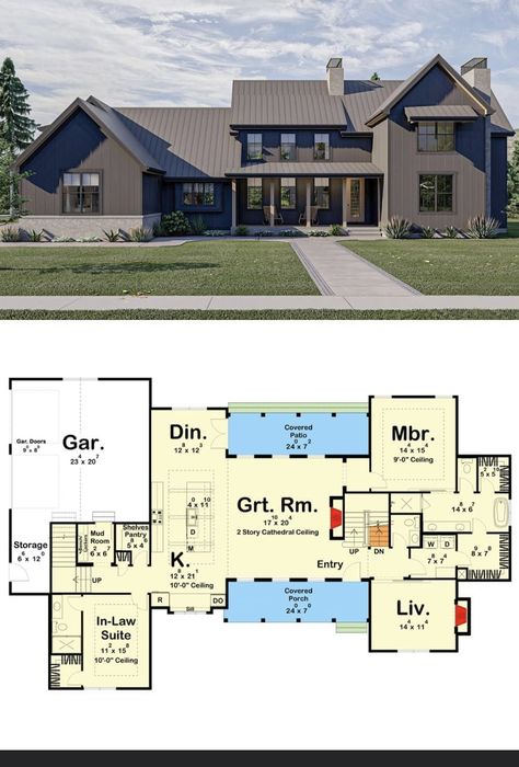 Bonus Room Above Garage, Side Garage, Room Above Garage, Gambrel Roof, Garage Floor Plans, European Farmhouse, Contemporary Cottage, Open Space Living, Car Side