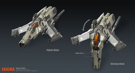 ArtStation - Degger Fighter, Fan Zhang Crop Pics, Edit Image, Space Ships Concept, Space Fighter, Sci Fi Spaceships, Starship Concept, Space Craft, Star Wars Vehicles, Starship Design