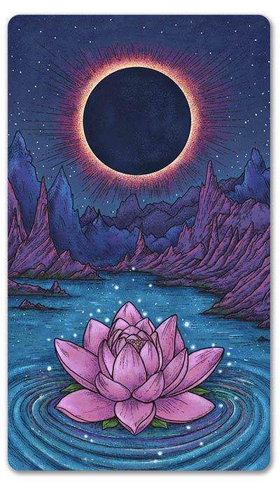 Challenges Blessings  - The Eclipse Lunar Eclipse Painting, Eclipse Drawings, Eclipse Drawing, Eclipse Art, Gut Feelings, Moon Card, Before The Dawn, Scene Drawing, Oracle Reading