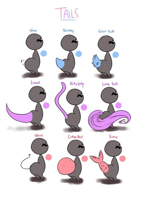 [Adopts//Species] Petipoire Tails by banANNUmon How To Draw Fluff, Tail Sketch, Tail Designs, Original Species, Tail Drawing, Closed Species, Creature Drawings, Poses References, Guided Drawing