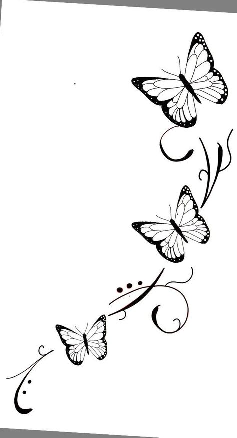 Hur Man Ritar Blommor, Butterfly Ankle Tattoos, Vines Tattoo, Tato Flash, Butterfly Tattoo Stencil, Butterfly Tattoos For Women, Vine Tattoos, Butterfly Tattoo Designs, Unique Tattoo Designs