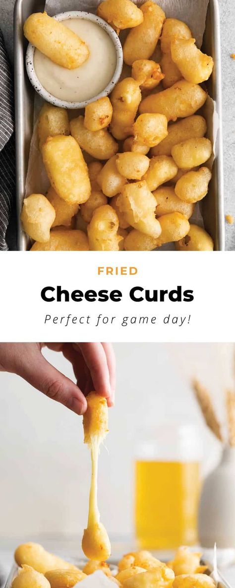 How To Make Fried Cheese Curds, How To Make Cheese Curds, Fried Cheese Curds Recipe, Homemade Cheese Curds, Cheese Curds Recipe, Cheese Curls, Fried Cheese Curds, Fried Cheese, Beer Battered