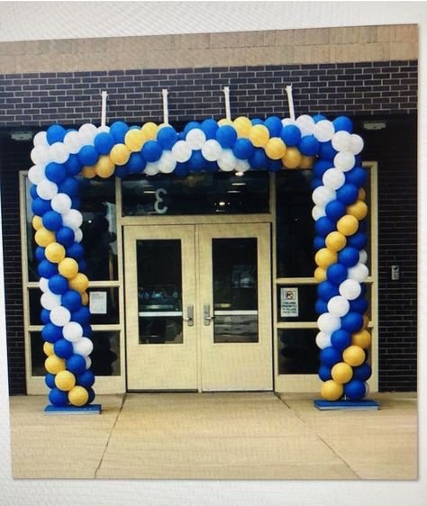 Ballon Arch Back Drop, College Farewell, Simple Balloon Decoration, Balloon Archway, Football Theme Birthday, Corporate Anniversary, Balloons Blue, Balloon Arch Decorations, Girl Baby Shower Centerpieces