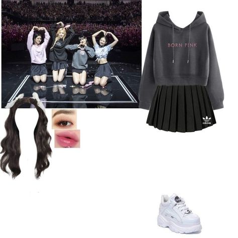 Blackpink Born Pink Outfit, Blackpink Tour Outfit, Born Pink Outfits, Blackpink Fifth Member Outfit, Kpop Concert Outfit Ideas Blackpink, Blackpink Outfit Inspired, Blackpink 5 Members Outfit, Blackpink Concert Outfit Ideas, Blackpink Outfits Inspired