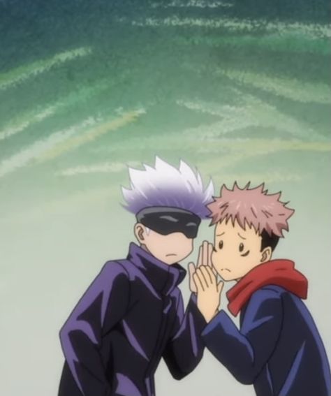 They are so cute #gojo #itadori #yuji #jujutsukaisen #jujutsu Gojo And Itadori, Intj, Funny Anime Pics, All Anime, Anime Films, Jujutsu Kaisen, Cute Icons, Dark Fantasy, Anime Memes