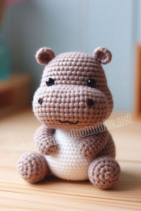 Amigurumi Crochet Hippo Free Pattern-3 Free Hippo Knitting Patterns, Amigurumi Hippo Free Pattern, Rhino Crochet Pattern Free, Hippo Amigurumi Free Pattern, Hippo Crochet Pattern Free, Crochet Hippo Free Pattern, Crochet Hippopotamus, Crochet Hippo Pattern, Hippo Amigurumi