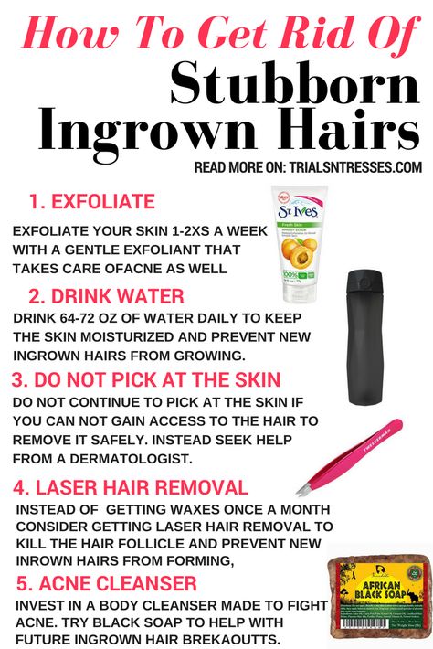 get rid of stubborn ingrown hairs Get Rid Of Ingrown Hairs, Infected Ingrown Hair, Diy Toiletries, Ingrown Hair Remedies, Skin Hacks, Bump Hairstyles, Ingrown Hair Removal, Ingrown Hairs, Black Bloggers