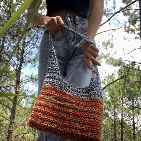 Ramen Noodle Bag by ABoC studio Aboc Studio, Crochet Bag Tutorial, Easy Crochet Bag, Big Yarn, Crochet Bag Tutorials, Ramen Noodle, Bag Tutorial, Crochet Tutorial, Easy Crochet