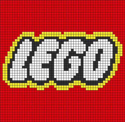 Alpha pattern #101416 | BraceletBook Big Pixel Art Grid, Lego Pixel Art, Crochet Grid Patterns Free, Pixel Art Pattern Easy, Crochet Lego, Play Logo, Block Play, Graph Crochet, Easy Pixel Art