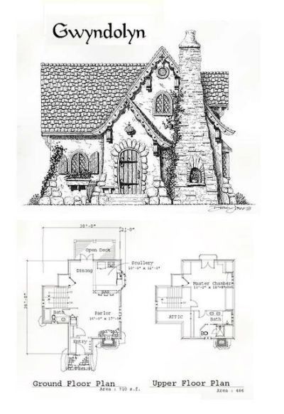 Cottages Exterior, Fairy Cottage House, Storybook House, Small Cottage House Plans, Storybook Homes, Stone Floor, Small House Floor Plans, Garage House Plans, Storybook Cottage