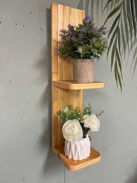 Amazon.com: MarkMUS Floating Wall Plant Shelf - Horizontal or Vertical Slats - 5 inch shelves - Wall Shelf - Plant Stand (Vertical) : Home & Kitchen Wall Plant Shelf, Vertical Slats, Small Shelf, Shelves Wall, Plant Shelf, Small Shelves, Floating Wall, Plant Shelves, Plant Wall