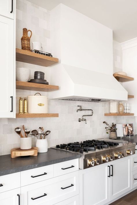 One Kitchen Two Ways - Studio McGee #kitcheninspo #kitchendesign #homeideas White Transitional Kitchen, Smitten Kitchen, Studio Kitchen, Kitchen Hoods, White Kitchen Design, Kitchen Farmhouse, Transitional Kitchen, Studio Mcgee, Counter Tops