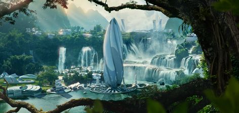 Utopia | Gallery | AREA by Autodesk Futuristic Building, Sci Fi City, Fantasy Castle, Fantasy Places, Futuristic City, Future City, Matte Painting, Landscape Scenery, Fantasy Art Landscapes