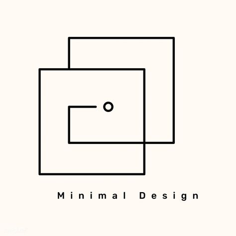 Minimal square logo on a cream background vector | free image by rawpixel.com / busbus Overlapping Squares Design, Art Gallery Logo Design, Art Gallery Logo, Minimal Branding Design, Gallery Logo, Logos Photography, Text Logos, Architect Logo, Hexagon Logo