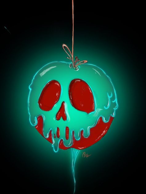 The Evil Queen's Poisoned Apple is a magic blood-red apple which will send its victim into the Sleeping Death when bitten. The victim of it can only be revived by love's first kiss. Poisoned Apple, Evil Queens, Poison Apple, Poison Apples, Witch, Fan Art, Art