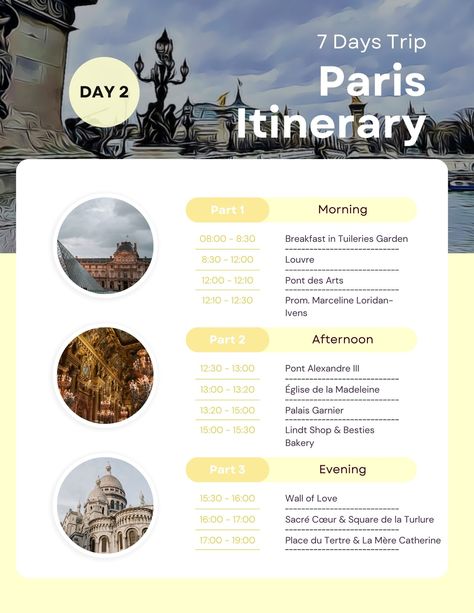 Planning a trip to Paris? No matter how long of a trip you're planning, take a look at this 7 day itinerary of Paris. These spots are perfect for any time of the year and offer the most out of your trip. Read up on these wonderful activities for your perfect trip to Paris! 7 Day Itinerary For Paris, Paris Day Trips, Place Du Tertre, 7 Day Itinerary, Paris Itinerary, Paris Trip, Trip To Paris, Planning A Trip, The Eiffel Tower