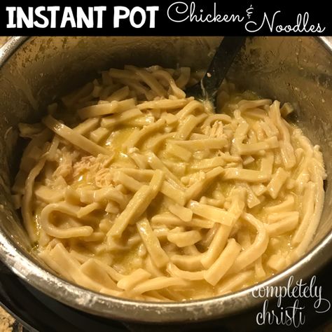 Instant Pot Chicken and Noodles | Easy dinner recipes are my favorite when you're looking for a comfort food meal Reames Chicken And Noodles, Instant Pot Chicken And Noodles, Homemade Chicken And Noodles, Easy Chicken And Noodles, Chicken And Noodles, Pot Noodle, Electric Pressure Cooker Recipes, Chicken Noodle Recipes, Homemade Noodles