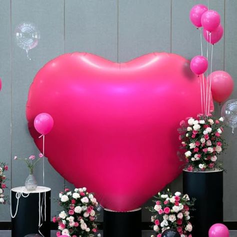 Marry Me Balloons, Romantic Balloons, Heart Ballon, Balloons Valentines Day, Valentines 2024, Balloons For Wedding, Hanging Balloons, Heart Shaped Balloons, Luxurious Party