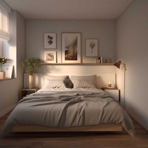 How to Incorporate Minimalism in Small Bedroom Interiors • 333+ Images • [ArtFacade] Minimalist Cosy Bedroom, Cosy Small Bedroom, Small Cosy Bedroom, Minimal Small Bedroom, Minimalist Small Bedroom, Minimalist Bedroom Aesthetic, Small Bedroom Interior Design, Colorful Minimalist Bedroom, Small Double Bedroom