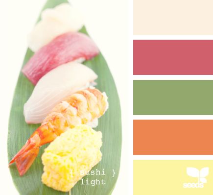 sushi light... Living Colors, Design Seeds, Color Naranja, Color Swatch, Color Stories, Kitchen Colors, Colour Schemes, Color Pallets, Color Swatches