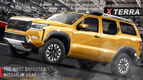 2024 Nissan Xterra - NEXT GENERATION of Body-On-Frame SUV for US Market Nissan Terra, Car Concept, Custom Pickup Trucks, New Nissan, Nissan Xterra, Nissan Frontier, Toyota 4runner, Ford Bronco, Ram 1500