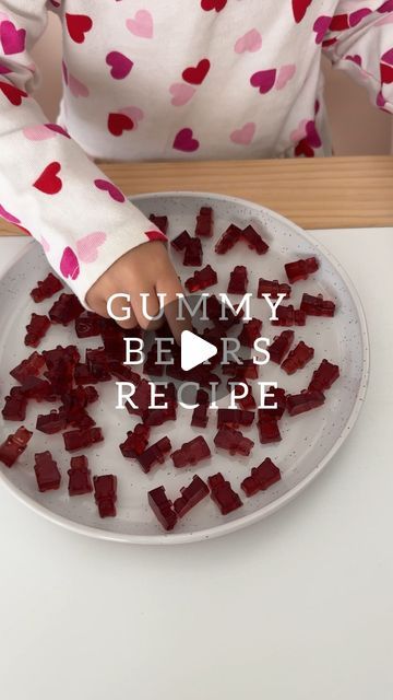 Natalia Berestovskaia on Instagram: "Comment “gummy,” and I will send you a link for the gelatin I use and the gummy bear mold. 

**Recipe:**

**Ingredients:**
- 1 cup all-natural pomegranate juice (or any juice you like)
- 1/2 cup water
- 4 tablespoons unflavored gelatin
- Optional: If you want your gummy bears to be a little sweeter, add some honey.

**Directions:**
1. Mix the gelatin and cold water, and let it sit for 5 minutes to allow the gelatin to bloom.
2. In a saucepan, add the fruit juice and put it on medium heat. Slowly mix in the gelatin-water mixture until it completely dissolves.
3. Remove from heat and pipe the mixture into your silicone mold. Put it in the fridge and allow it to sit for at least 30 minutes.
4. Enjoy your gummy bears!

Your kids will love them! 

P.S. Gelat Unflavored Gelatin, Pomegranate Juice, Recipe Ingredients, Gummy Bear, The Fruit, Fruit Juice, Gummy Bears, Silicone Mold, 1 Cup