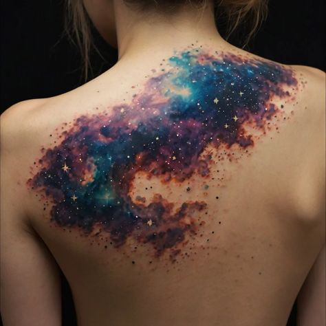 Explore the magic of the cosmos with this Galaxy Tattoos collection! From swirling nebulae and starry skies to vibrant planets and constellations, these designs capture the beauty of the universe. Perfect for dreamers, stargazers, and those drawn to the mysteries beyond. Whether you prefer bold, colorful ink or subtle, minimalist styles, these celestial tattoos will inspire your next piece. Let your skin tell a story as vast as the stars! ✨🚀 Pastel Galaxy Tattoo, Orion Nebula Tattoo, Galaxy Moon Tattoo, Cassiopeia Constellation Tattoo, Galaxy Tattoo Back, Galaxy Sleeve Tattoos For Women, Constalation Stars Tatoos, Star Galaxy Tattoo, Milkyway Tattoos