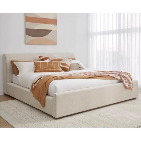 Great deals on Urban Home Louis King Upholstered Platform Bed in Natural Linen from NFM.com with our low price guarantee! Shop now! Louis Bed, Ariel Bedroom, Upholstered Platform Bed Queen, King Upholstered Platform Bed, Fabric Bed Frame, Beige Bed, Family Furniture, Apartment Bedroom, California King Bedding