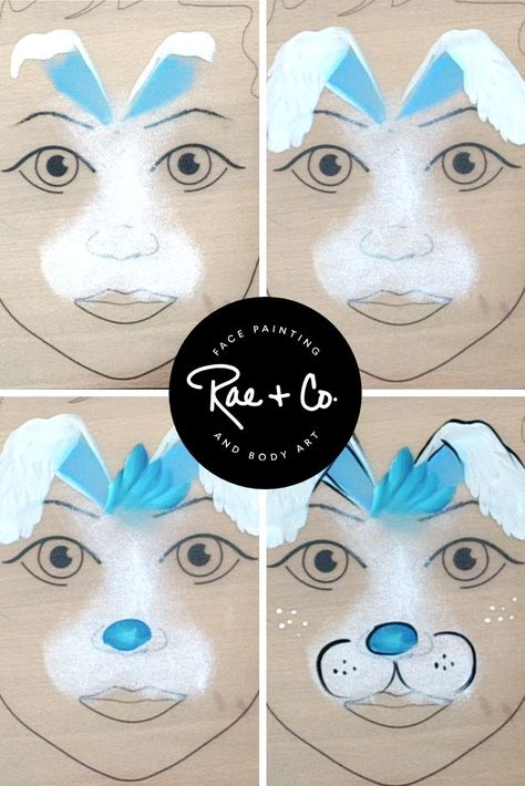 Easter Face Painting Boys, Easter Bunny Face Paint Easy, Simple Easter Face Paint, Easter Facepainting Ideas Easy, Easter Bunny Faces, Bunny Face Paint Easy, Face Painting Bunny, Face Paint Bunny, Easter Face Painting Ideas