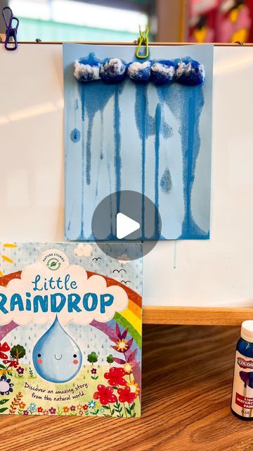 Megan Morris on Instagram: "Raindrop Experiment 🌧💧  How many drops does it take to make a cloud rain?   Glue cotton balls to the top of a piece of paper, then fill up a dropper of water. I used @discountschoolsupply’s liquid watercolor, but you can use watered down food coloring, too. Count how many drops (more like “squeezes” otherwise you’ll be there forever) it takes for the cloud to start raining.  Paired with “Little Raindrop” which teaches the water cycle by telling a story about a fun adventure of a raindrop.  Grab the tools and book you need for this lesson on Amazon by commenting WEATHER and have soooo much fun! 🌧 . . . . #upandawayinprek #iteach #iteachtoo #iteachprek #iteachpreschool #iteachk #iteachfirst #iteachkindergarten #iteachkinder #iteachsecond #iteachthird #iteachfou Cloud Craft Preschool, Rain Experiment Preschool, Raindrop Art Preschool, Its Raining Its Pouring Activities, Rain Drop Printable, Cloud With Raindrops Craft, Counting Raindrops Preschool, Rain Cycle, Water Cycle Experiment