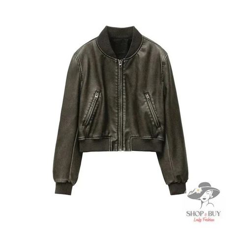 😍Check out this product 👉 $83.99 👉 www.shopxbuy.com #outerwear #outerwear Streetwear Coat, Short Leather Jacket, Flying Jacket, Pilot Jacket, Bandeau Tops, Chic Coat, Long Sleeve Outerwear, Retro Mode, Types Of Jackets