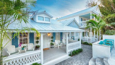 Beach House Ideas, Key West Style Homes, Key West Cottage, Key West Style, Key West Hotels, Harbor House, Romantic Beach, Beach Cottage Decor, Home Exterior